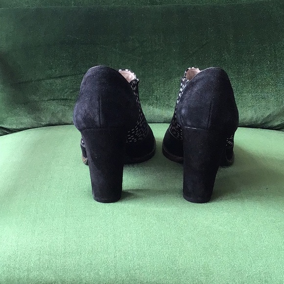 FarylRobin Black and White Polka Dot Sued Ankle Boot - Picture 4 of 8